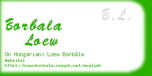 borbala loew business card